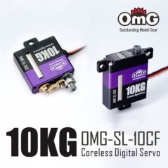 OMG-SL-10CF/W - OMG SERVO SLIM WING DIGITAL CORELESS 10 KG - Poids : 26 gr