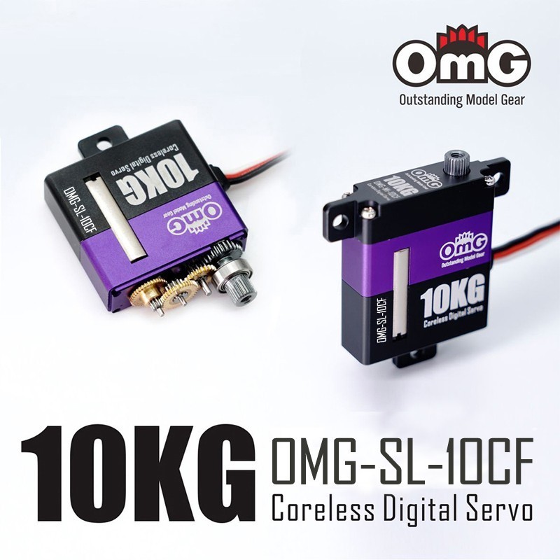 OMG-SL-10CF/W - OMG SERVO SLIM WING DIGITAL CORELESS 10 KG - Poids : 26 gr