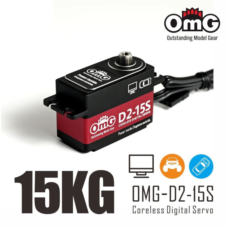 OMG-LP-15CF/RD - OMG SERVO LOW PROFILE DIGITAL CORELESS - Poids : 55 gr
