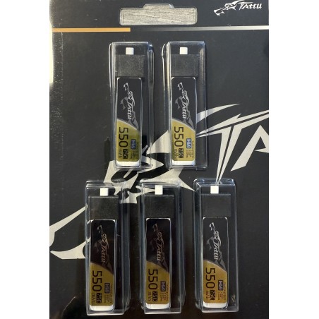 TAA5501S75BT2 - Batterie Lipo HV Gens ace 1S 550mAh 3.8V 45C BT2.0 PLUG (5pcs)