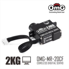 OMG-MR-20CF/BK - OMG SERVO MICRO DIGITAL CORELESS 2KG - Poids : 7 gr