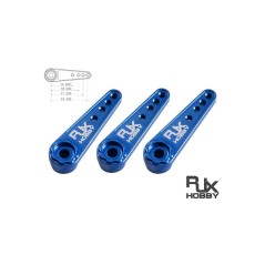 FS0314BLU – BRACCIO SERVO RJX IN ALLUMINIO PER SERVI MINI E STANDARD (X3PCS) – BLU