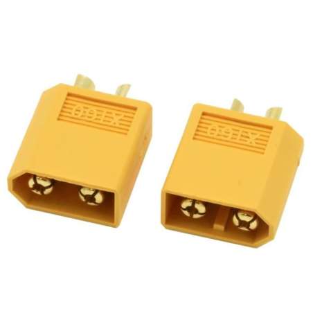 XT60MS2 -  CONNECTEUR XT60 MALE (2 PIECES)