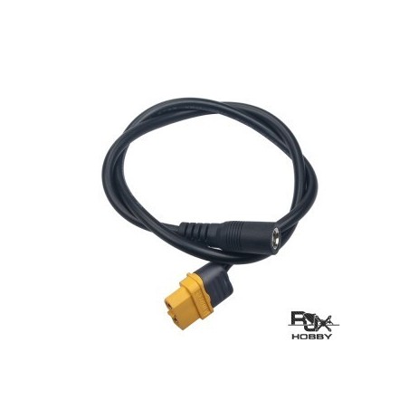 RJX2847 - CABLE D'ALIMENTATION ADAPTATEUR FEMELLE POUR LUNETTES FATSHARK XT60 VERS DC 5.5 x 2.1mm