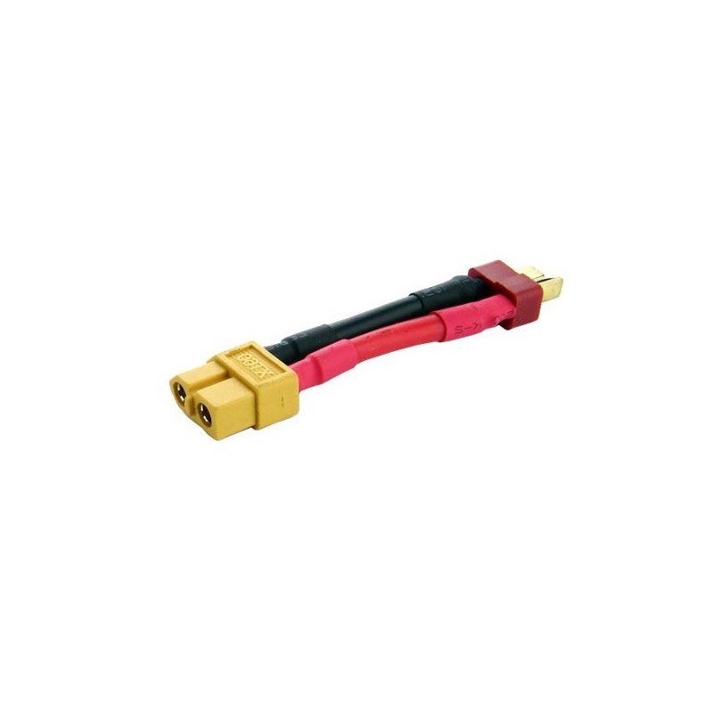 ADAPTATEUR CABLE DEAN MALE / XT60 FEMELLE 5 CM 14AWG