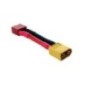 ADAPTATEUR CABLE DEAN FEMELLE / XT60 MALE 5 CM 14AWG