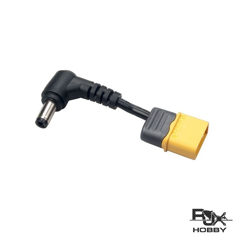 RJX2372 – Adaptador XT60 Macho a DC 5.5 × 2.5 mm para Baterías LiPo y Gafas FPV RJX2372 – Adaptador XT60 Macho a DC 5.5 × 2.5 mm para Baterías LiPo y Gafas FPV