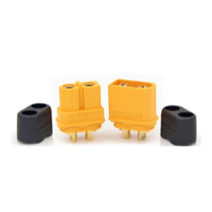 XT60 MALE/FEMELLE AVEC CAPUCHON ARRIERE (1 PAIRE)