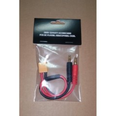 XT60/BAN - CORDON DE CHARGE XT60 / FICHE BANANE MALE - 20CM 14AWG