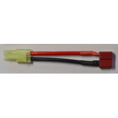 MINI TAMIYA MALE / DEAN FEMALE ADAPTOR - CABLE 5 CM 14 AWG