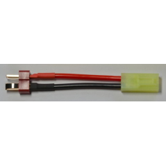 ADAPTATEUR MINI TAMIYA FEMELLE / DEAN MALE - CABLE 5 CM 14 AWG