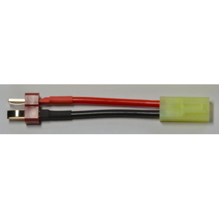 ADAPTATEUR MINI TAMIYA FEMELLE / DEAN MALE - CABLE 5 CM 14 AWG