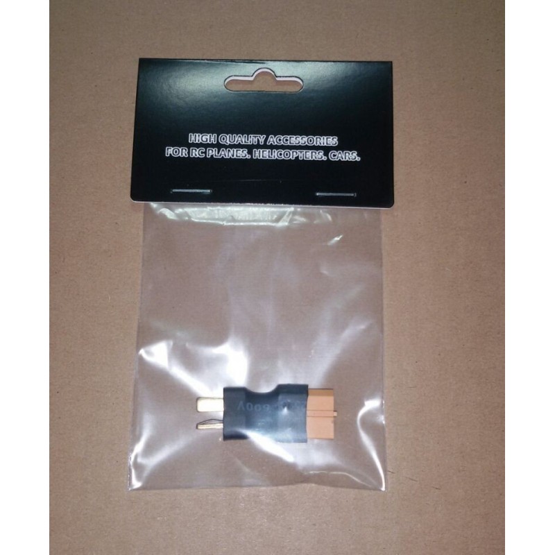 XT60F/DEANM - CONNECTEUR ADAPTATEUR XT60 FEMELLE - DEAN MALE (1 PC)
