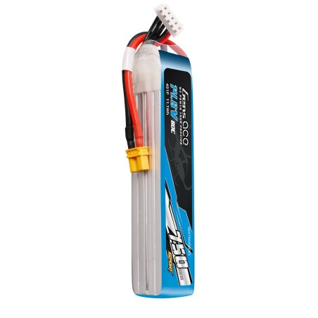 GEA7504S80X3 – GENS ACE 750MAH 14.8V 4S 80C LIPO BATTERY PACK WITH XT30 PLUG (F5J)