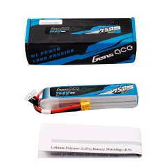 GEA7504S80X3 – GENS ACE 750MAH 14.8V 4S 80C BATTERIA LIPO CON CONNETTORE XT30 (F5J)