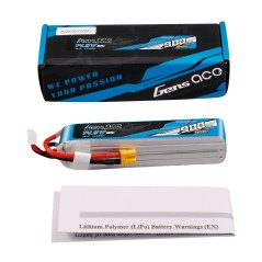 GEA9004S80X3 – GENS ACE 900MAH 14.8V 80C 4S1P LIPO-AKKU MIT XT30-STECKER (F5J)