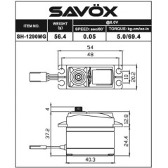 SAVOX SH-1290MG - Digital Coreless Heckservo (04437)