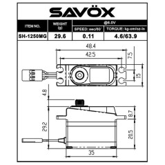 SAVOX SH-1250MG - SERVO CYCLIQUE - 04278