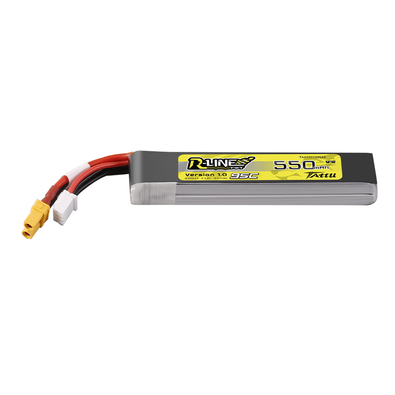 TAA2S55095XT3L- TATTU 550MAH 2S 95C 7.4V LIPO BATTERY PACK WITH XT30 PLUG LONG SIZE TAA2S55095XT3L- TATTU 550MAH 2S 95C 7.4V LIPO BATTERY PACK WITH XT30 PLUG LONG SIZE