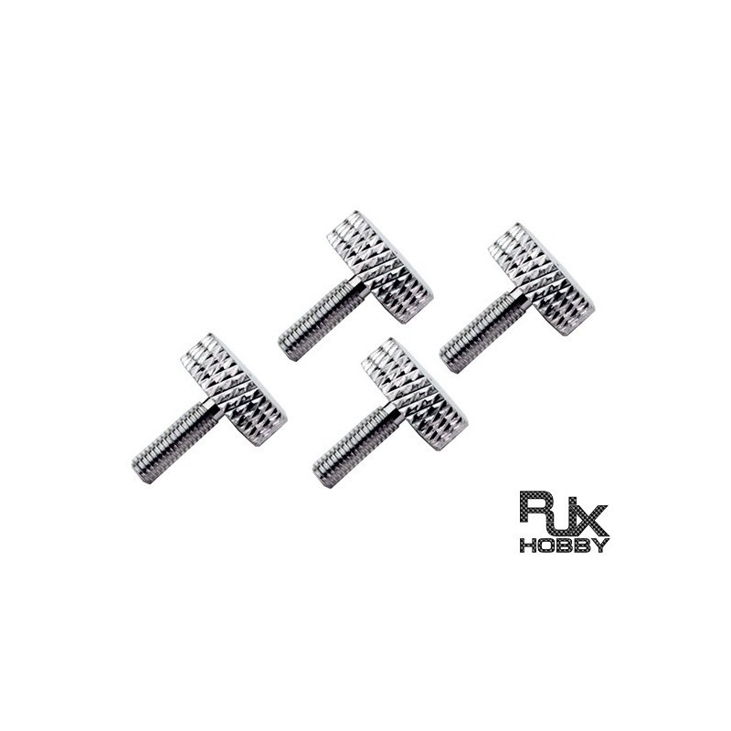 RJX02S - RJX Vis moletée de verrière M3 (argent) RJX02S - RJX Vis moletée de verrière M3 (argent)