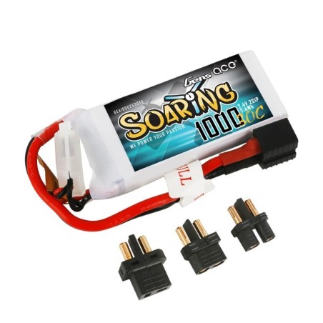 GEA10002S30T3 - GENS ACE SOARING BATTERIE LIPO 2S1P 1000MAH 7.4V 30C EC3/XT60/T-PLUG