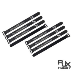 RJX1148BK-200 - RJX Sangles Silicone anti-Dérapantes pour Batterie 16mm x 200mm