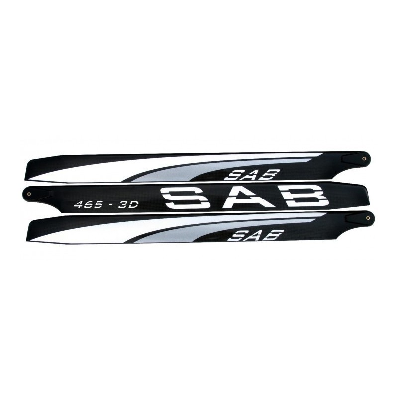 3BL465-3DS - PALES SAB 465 3DS BLADES (3 PALES) - GOBLIN 500 TRIPALE