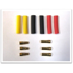CONECTOR PK2 BULLET BANANA ORO + FUNDA TÉRMICA - 2 MM