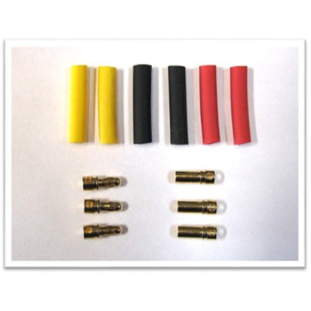 CONECTOR PK2 BULLET BANANA ORO + FUNDA TÉRMICA - 2 MM