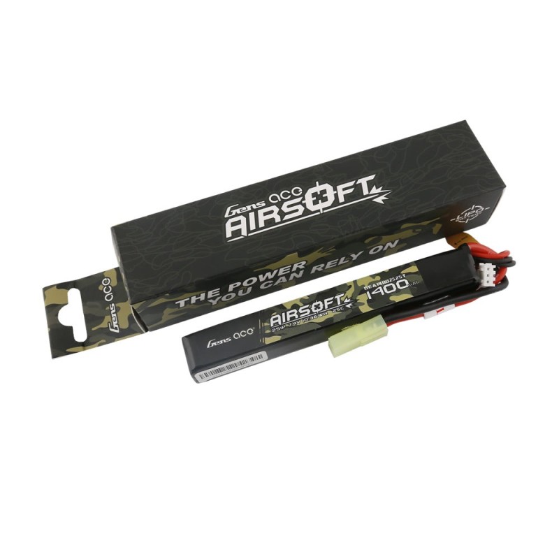 GEA14002S25T - Gens ace 25C 1400mAh 2S1P 7.4 V Airsoft Pistolet à Batterie Lipo avec Tamiya Plug GEA14002S25T - Gens ace 25C 1400mAh 2S1P 7.4 V Airsoft Pistolet à Batterie Lipo avec Tamiya Plug
