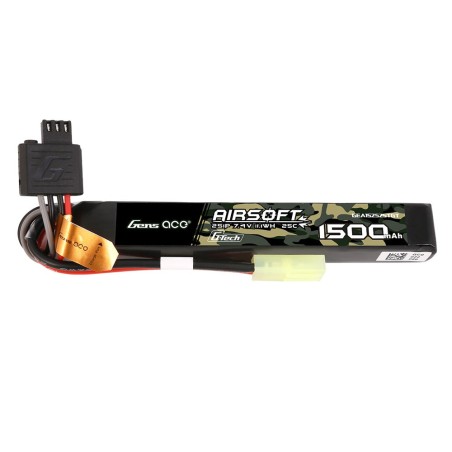 GEA152S25TGT - Gens ace 25C 1500mAh 2S1P 7.4 V Airsoft Pistolet à Lipo avec Mini Tamiya Plug