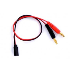 FUTABA/BAN - CORDON DE CHARGE FUTABA/ FICHE BANANE MALE - 20 AWG - 20 CM