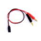 FUTABA/BAN - CORDON DE CHARGE FUTABA/ FICHE BANANE MALE - 20 AWG - 20 CM