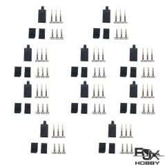 RJX2898 - RJX 10 jeux Futaba Servo Plug Ensemble Plaqué Or Mâle et Femelle