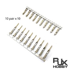 RJX3252-FEMALE+MALE - RJX RJX Plaqué Or JR / Hitec / Spektrum/Futaba Servo Connecteur Mâle / Femelle