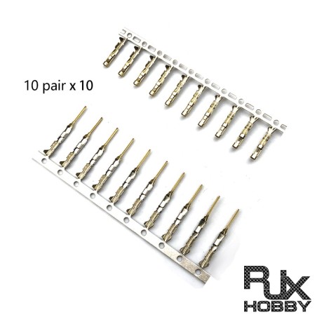 RJX3252-FEMALE+MALE - RJX RJX Plaqué Or JR / Hitec / Spektrum/Futaba Servo Connecteur Mâle / Femelle