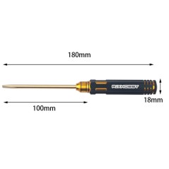 RJX1907 - RJX 4pcs tournevis à Tête Plate Outils du Kit de Jeu de 3.0 mm / 4.0 mm / 5.0 mm / 5.8 mm