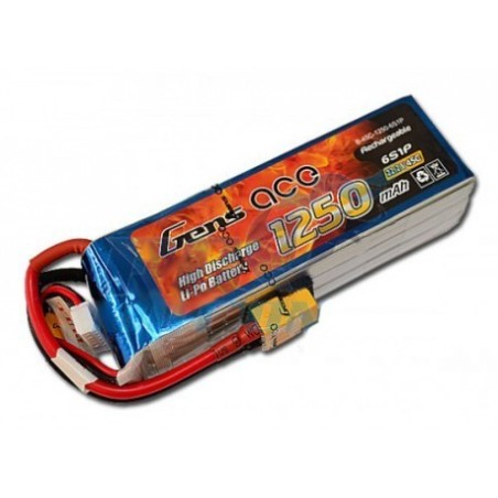 B-45C-1250-6S1P - GENS ACE BATTERIE LIPO 6S1P 1250MAH 22.2V 45C