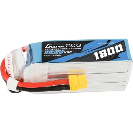GEA18006S45X6 - GENS ACE BATTERIE LIPO 6S1P 1800MAH 22.2V 45C XT60