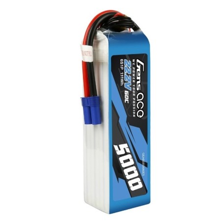 GEA6S500060E5 - GENS ACE BATTERIE LIPO 6S1P 5000MAH 22.2V 60C EC5