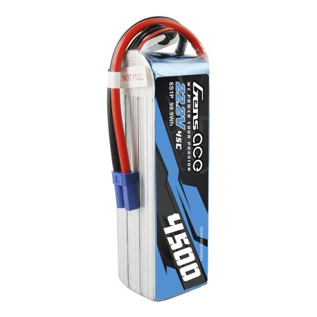 GEA45006S45E5 - GENS ACE 4500mAh 22.2V 45C 6S1P Lipo Battery Pack pour Goblin 500