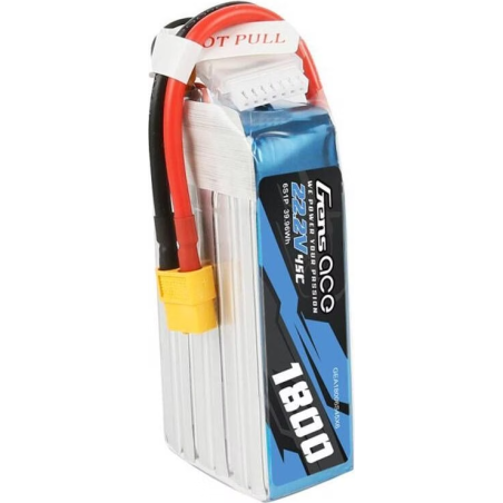 GEA18006S45X6 - GENS ACE BATTERIE LIPO 6S1P 1800MAH 22.2V 45C XT60