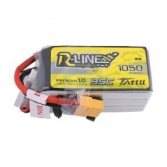 TAA10506S95X6 - TATTU R-LINE 1050MAH 95C 22.2V 6S1P LIPO BATTERY PACK WITH XT60 PLUG