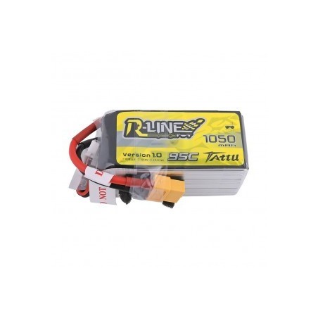 TAA10506S95X6 - TATTU R-LINE 1050MAH 95C 22.2V 6S1P LIPO BATTERY PACK WITH XT60 PLUG