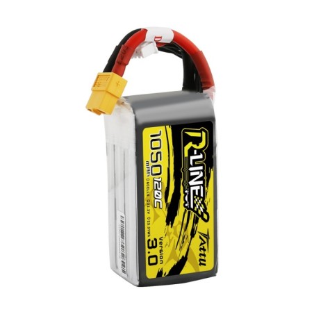 TA-RL-120C-1050-6S1P - TATTU R-LINE 1050MAH 120C 22.2V 6S1P LIPO BATTERY PACK WITH XT60 PLUG