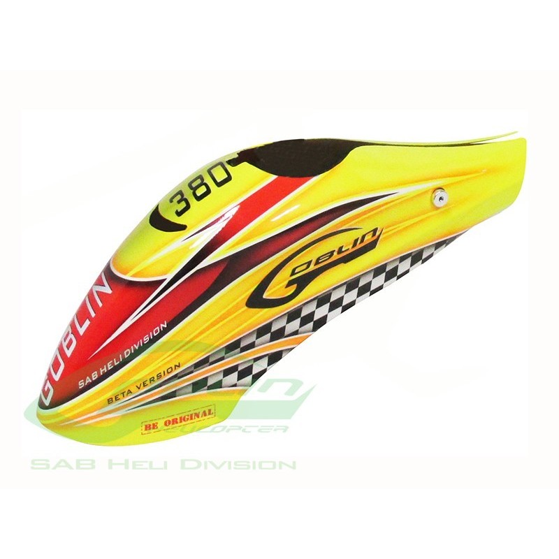 H0558-S - Canomod Airbrush Canopy Yellow/Orange - Goblin 380