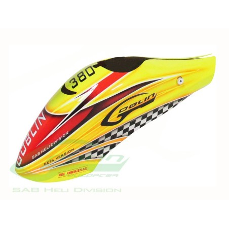 H0558-S - Canomod Airbrush Canopy Yellow/Orange - Goblin 380
