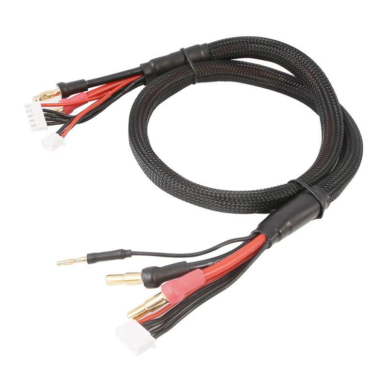 GEAC002 - Gens Ace 2S/4S Ladekabel: 4mm & 5mm Bullet mit 4.0mm Bullet Stecker