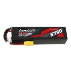 GEA67504S60X9 – GENS ACE 6750MAH 14.8V 60C 4S1P PACK BATTERIE LIPO AVEC BOÎTIER EN MATÉRIAU PC ET CONNECTEUR XT90