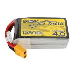 TAA15504S13X6 - Tattu R-Line Version 4.0 1550mAh 14.8V 130C 4S1P Lipo Battery Pack with XT60 Plug